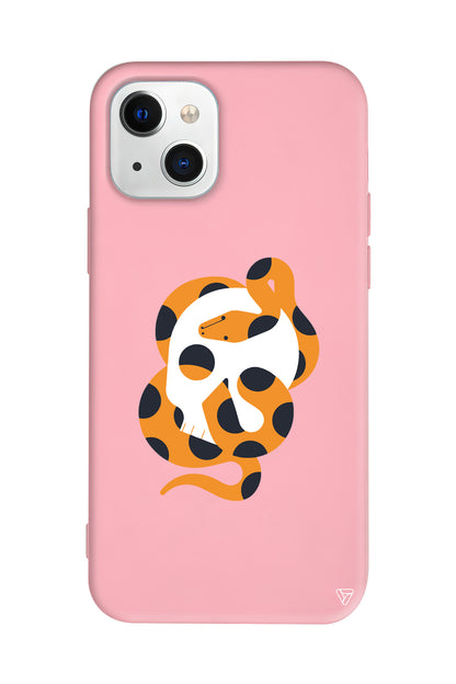 Turuncu Yilan Lansman Model İçi Kadife Silikon Telefon Kılıfı