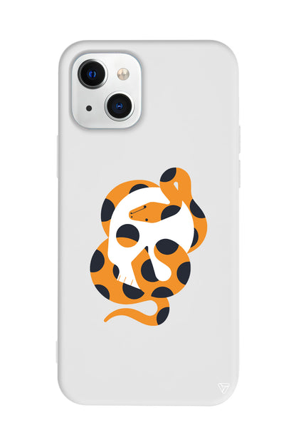 Turuncu Yilan Lansman Model İçi Kadife Silikon Telefon Kılıfı