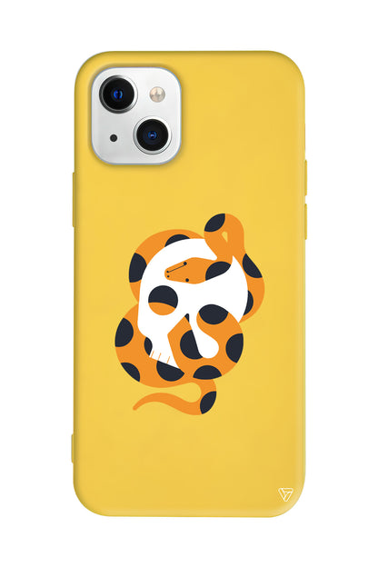 Turuncu Yilan Lansman Model İçi Kadife Silikon Telefon Kılıfı