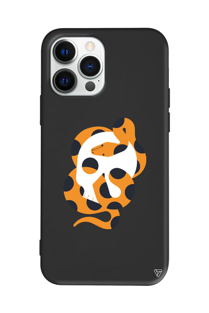 Turuncu Yilan Lansman Model İçi Kadife Silikon Telefon Kılıfı