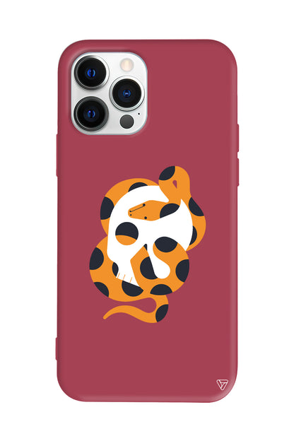 Turuncu Yilan Lansman Model İçi Kadife Silikon Telefon Kılıfı