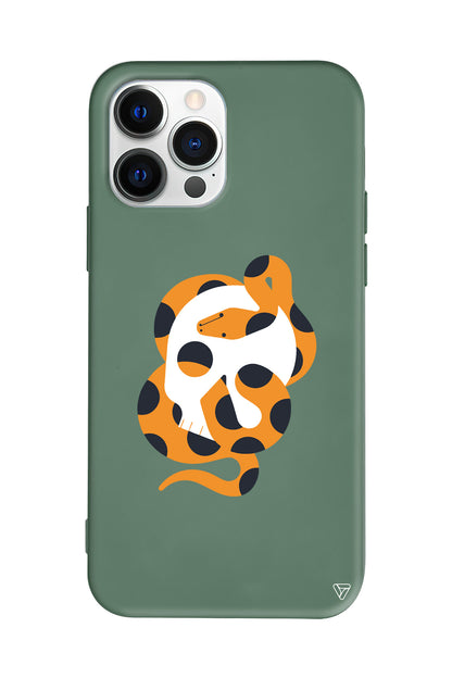 Turuncu Yilan Lansman Model İçi Kadife Silikon Telefon Kılıfı