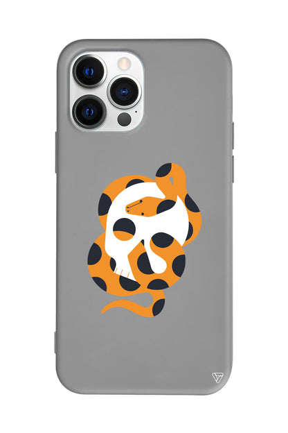 Turuncu Yilan Lansman Model İçi Kadife Silikon Telefon Kılıfı