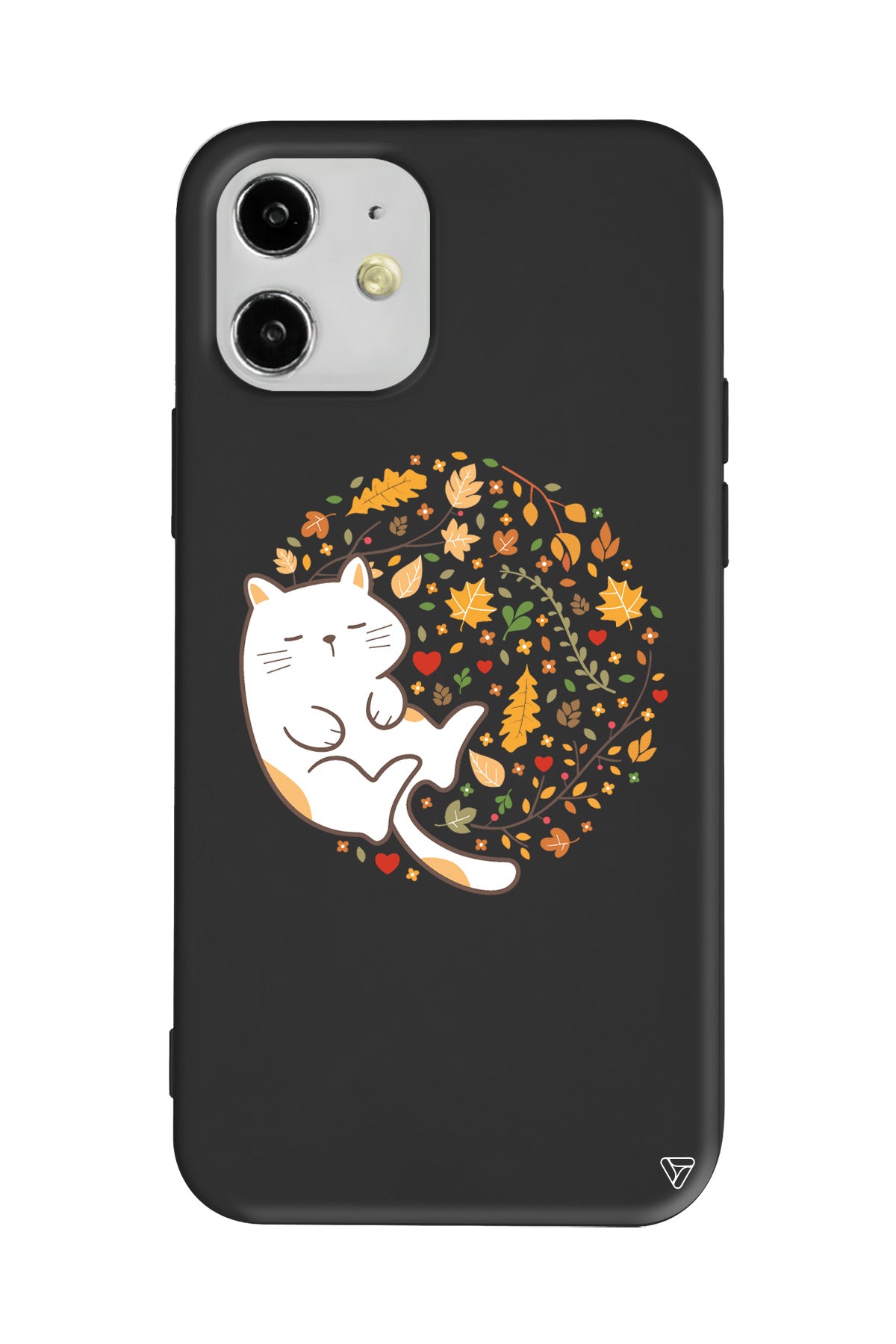 Uyuyan Kedi Lansman Model İçi Kadife Silikon Telefon Kılıfı