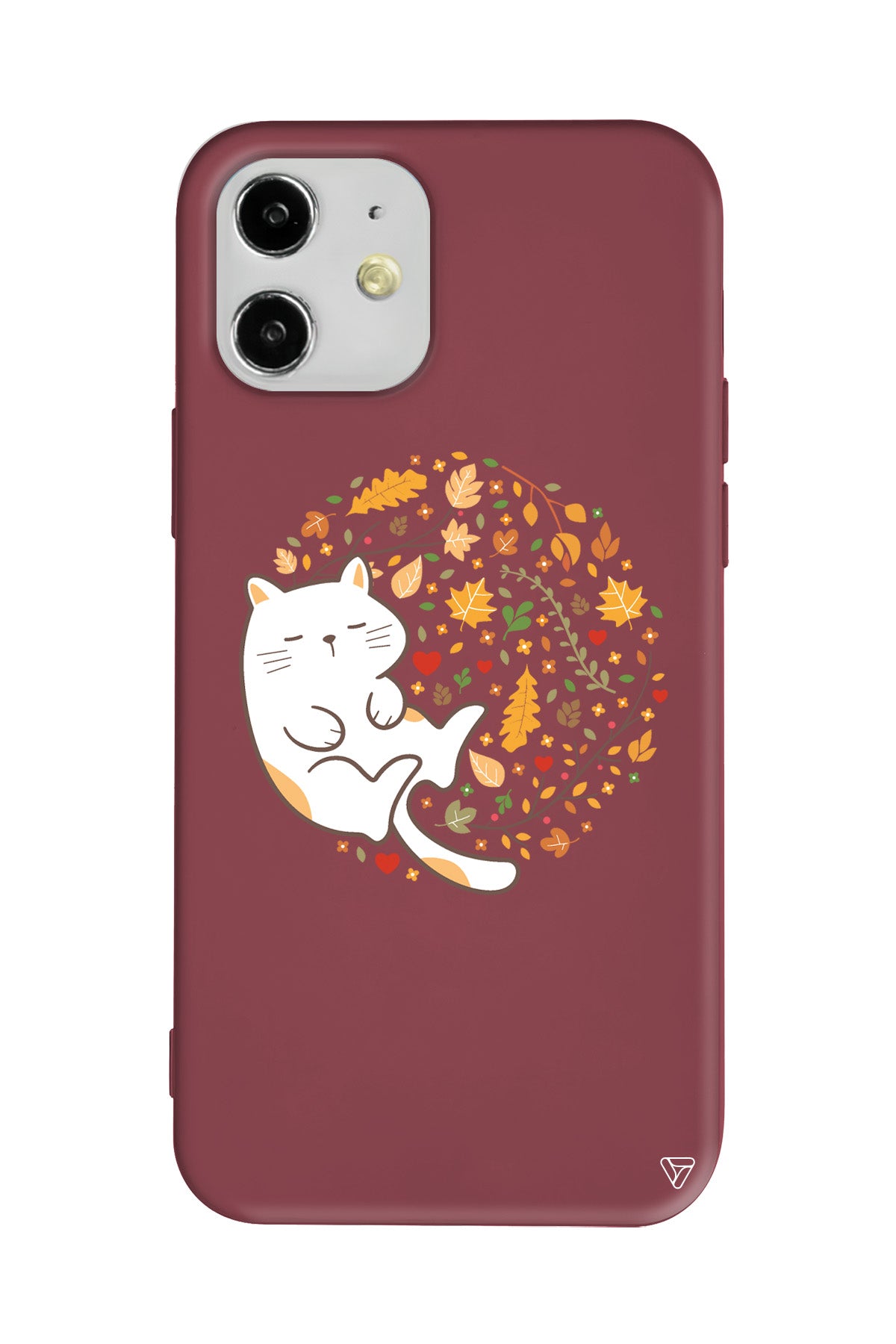 Uyuyan Kedi Lansman Model İçi Kadife Silikon Telefon Kılıfı