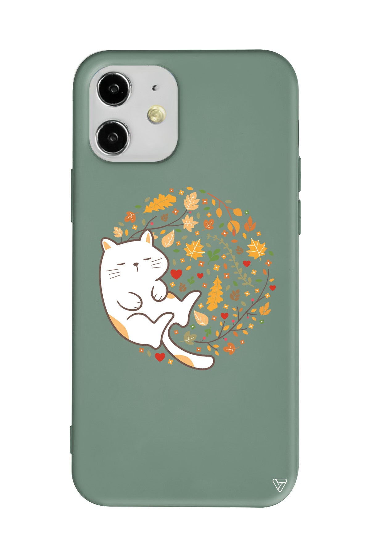 Uyuyan Kedi Lansman Model İçi Kadife Silikon Telefon Kılıfı