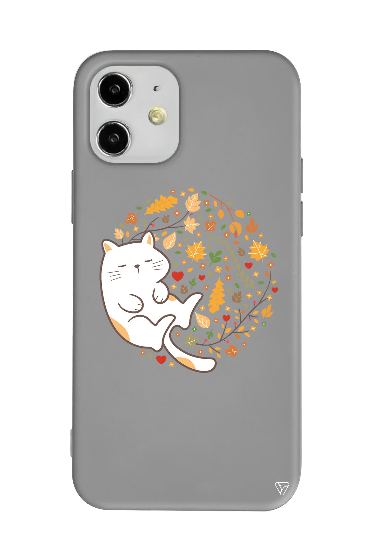 Uyuyan Kedi Lansman Model İçi Kadife Silikon Telefon Kılıfı