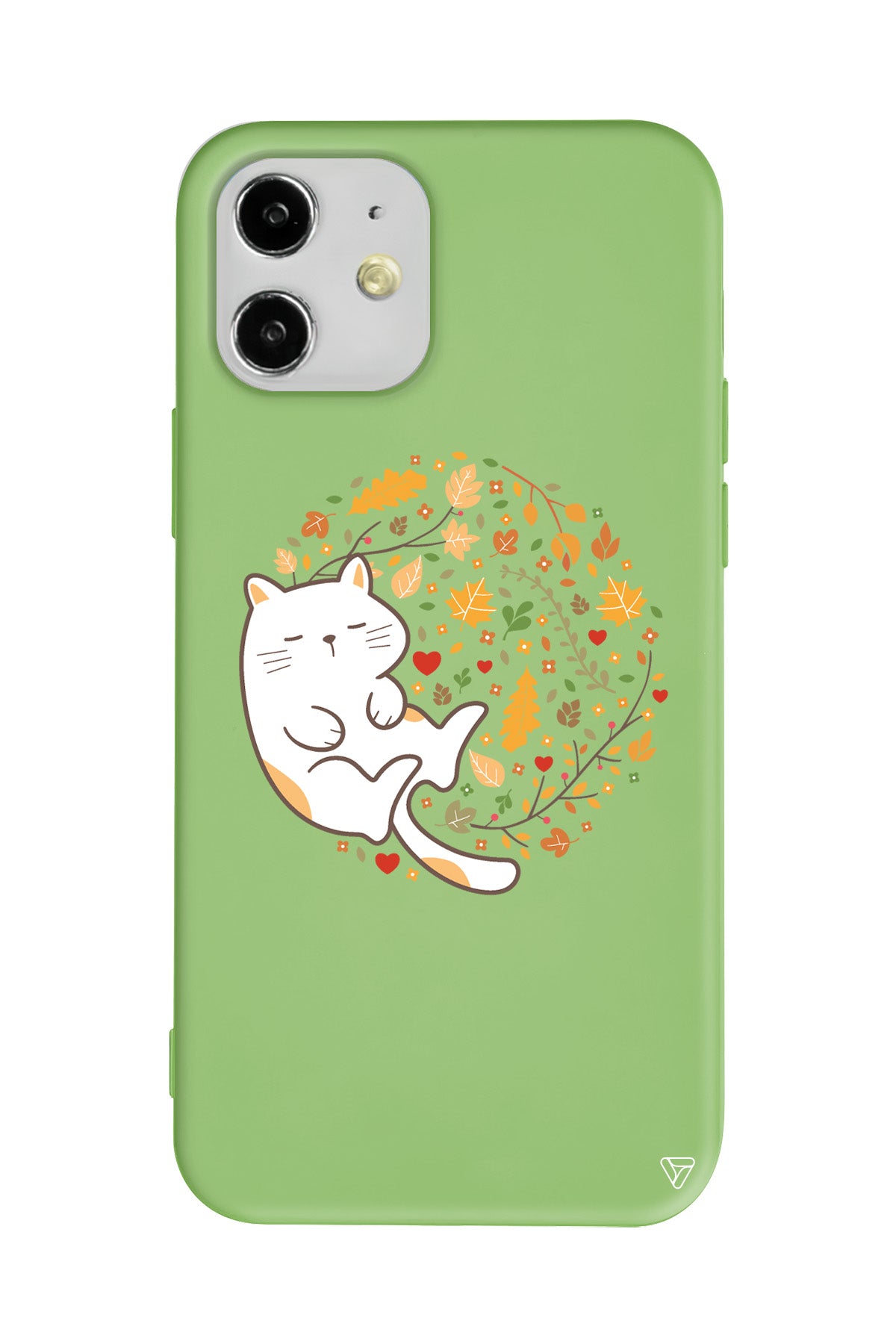 Uyuyan Kedi Lansman Model İçi Kadife Silikon Telefon Kılıfı