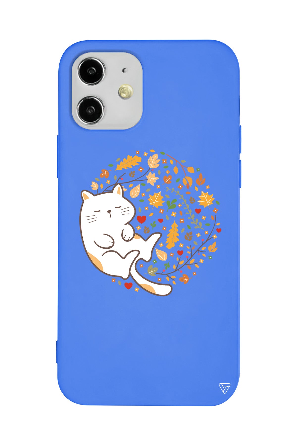 Uyuyan Kedi Lansman Model İçi Kadife Silikon Telefon Kılıfı