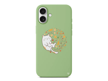 Uyuyan Kedi Lansman Model İçi Kadife Silikon Telefon Kılıfı – Plus Serisine Özel