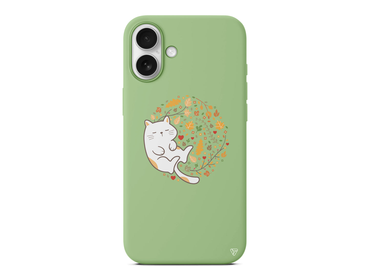 Uyuyan Kedi Lansman Model İçi Kadife Silikon Telefon Kılıfı