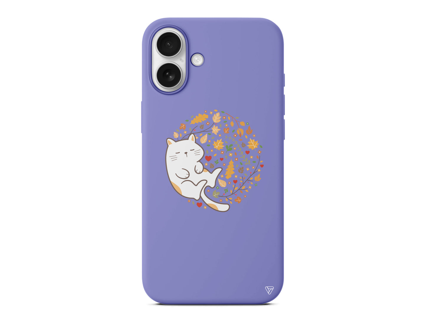 Uyuyan Kedi Lansman Model İçi Kadife Silikon Telefon Kılıfı