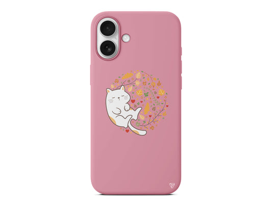 Uyuyan Kedi Lansman Model İçi Kadife Silikon Telefon Kılıfı – Plus Serisine Özel