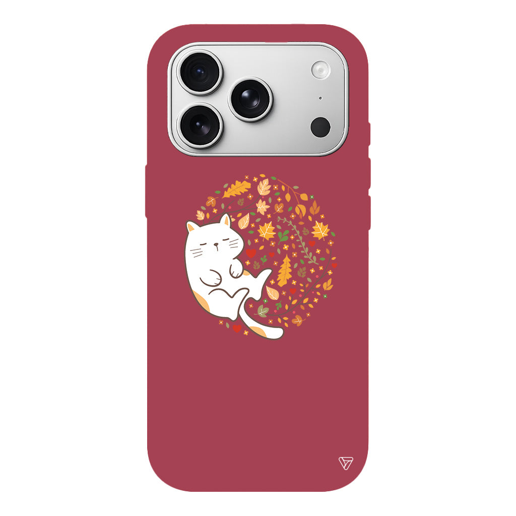 Uyuyan Kedi Lansman Model İçi Kadife Silikon Telefon Kılıfı