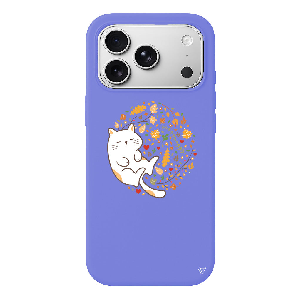 Uyuyan Kedi Lansman Model İçi Kadife Silikon Telefon Kılıfı