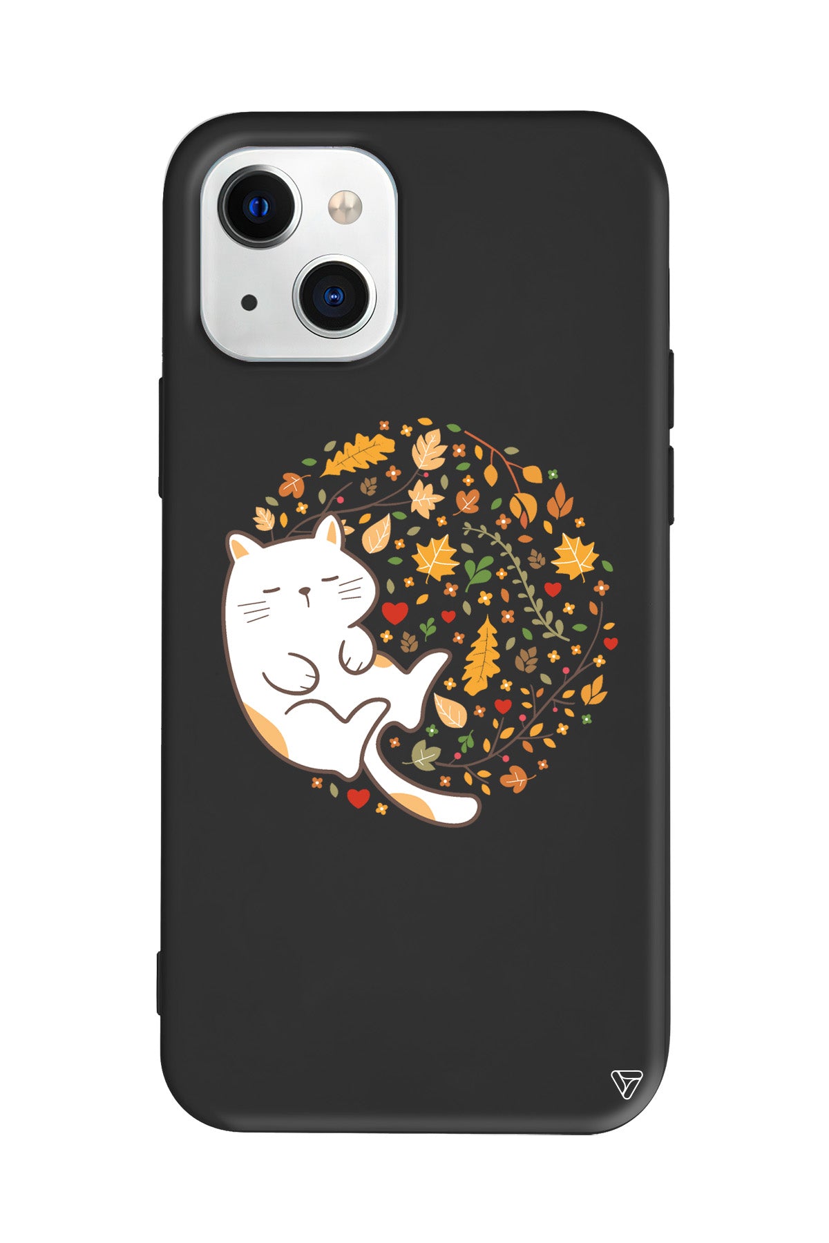 Uyuyan Kedi Lansman Model İçi Kadife Silikon Telefon Kılıfı