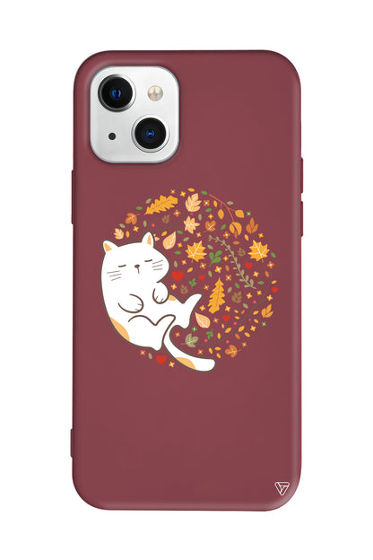 Uyuyan Kedi Lansman Model İçi Kadife Silikon Telefon Kılıfı – Plus Serisine Özel