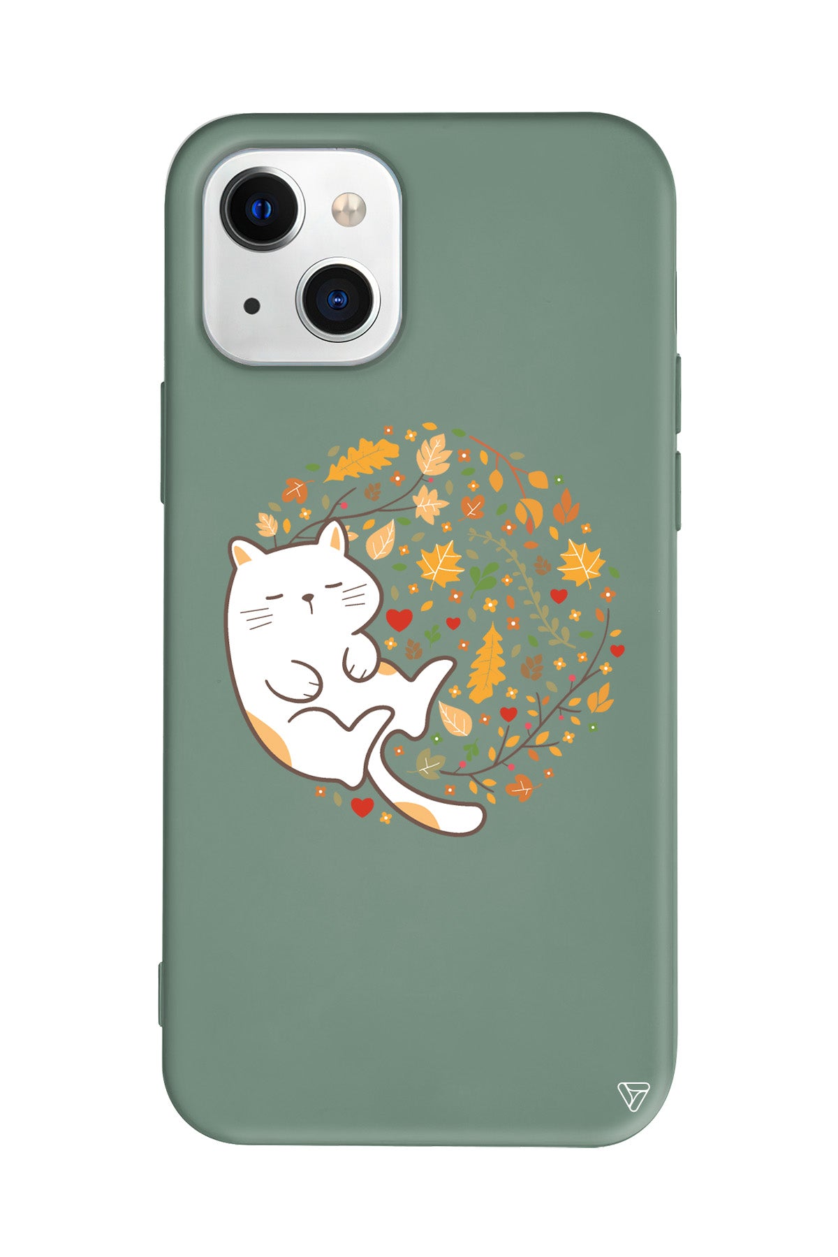 Uyuyan Kedi Lansman Model İçi Kadife Silikon Telefon Kılıfı