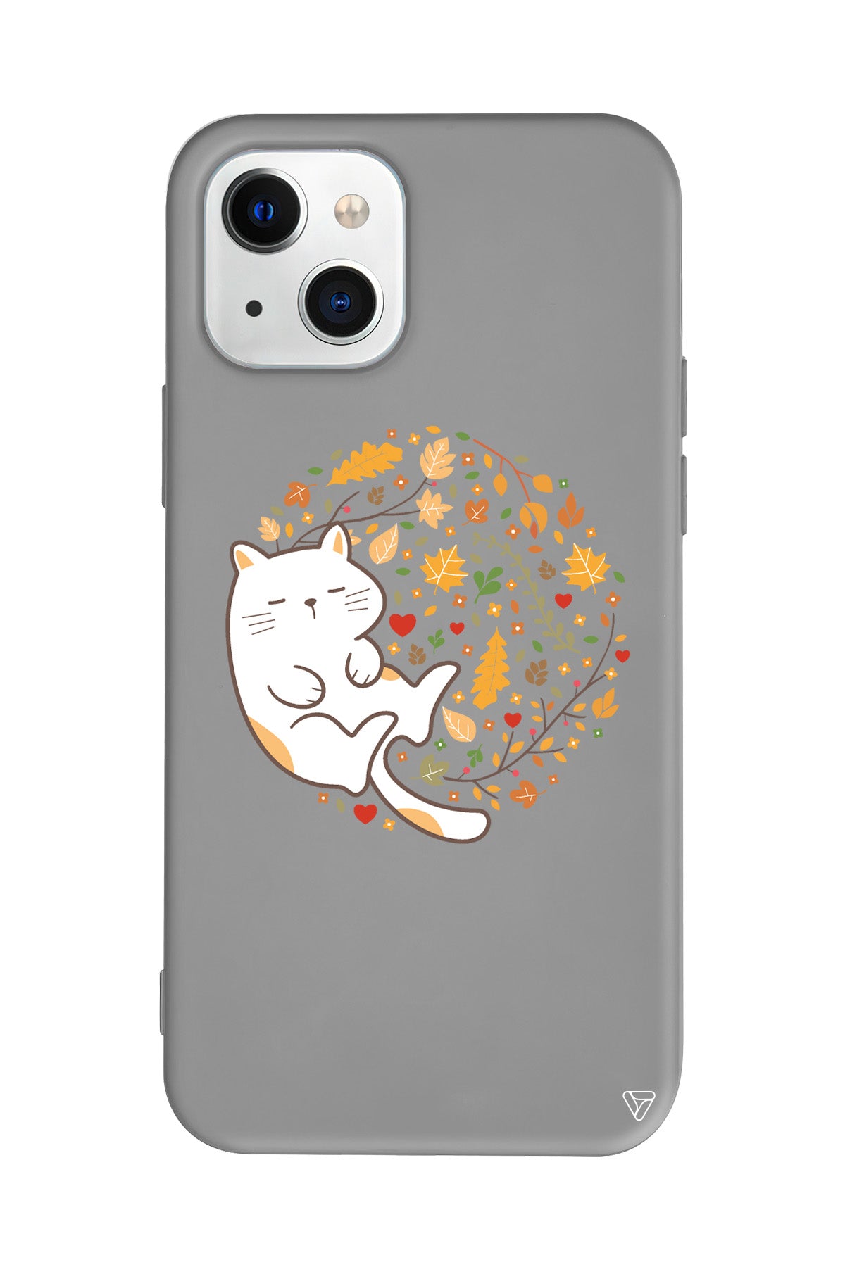 Uyuyan Kedi Lansman Model İçi Kadife Silikon Telefon Kılıfı