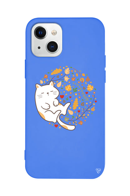 Uyuyan Kedi Lansman Model İçi Kadife Silikon Telefon Kılıfı – Plus Serisine Özel