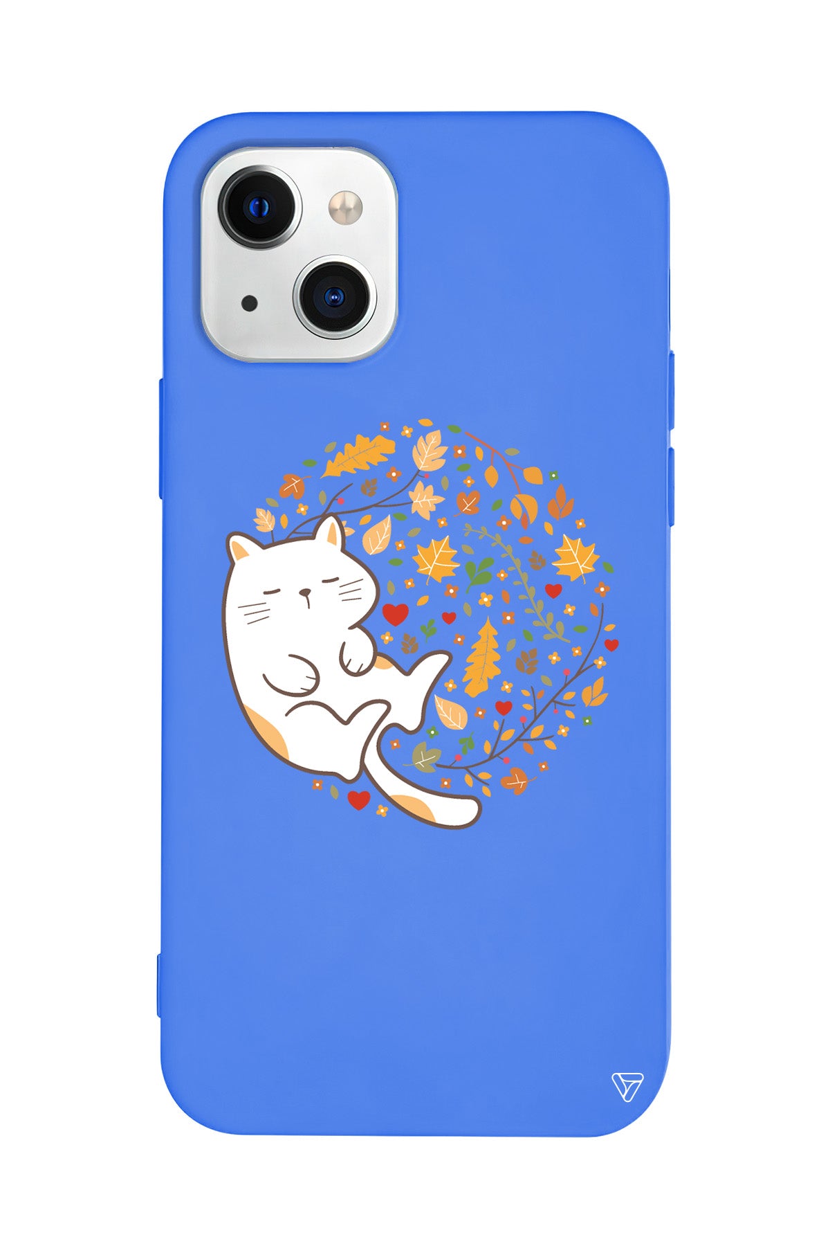 Uyuyan Kedi Lansman Model İçi Kadife Silikon Telefon Kılıfı