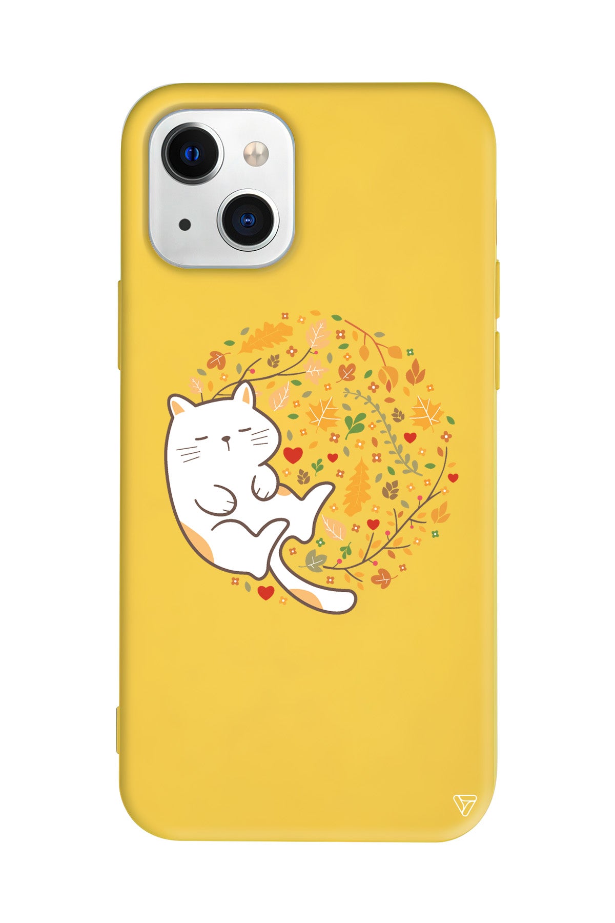 Uyuyan Kedi Lansman Model İçi Kadife Silikon Telefon Kılıfı