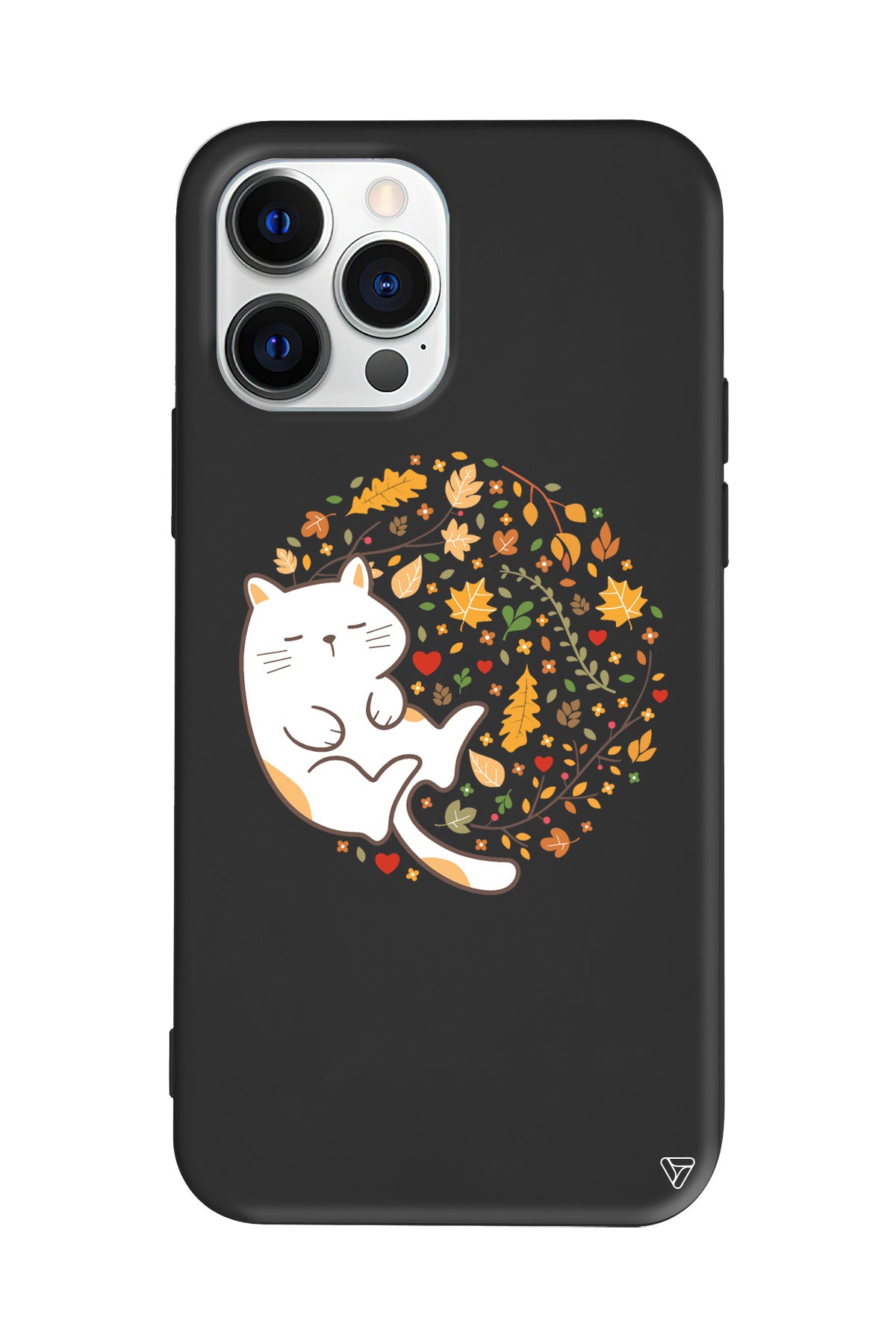 Uyuyan Kedi Lansman Model İçi Kadife Silikon Telefon Kılıfı