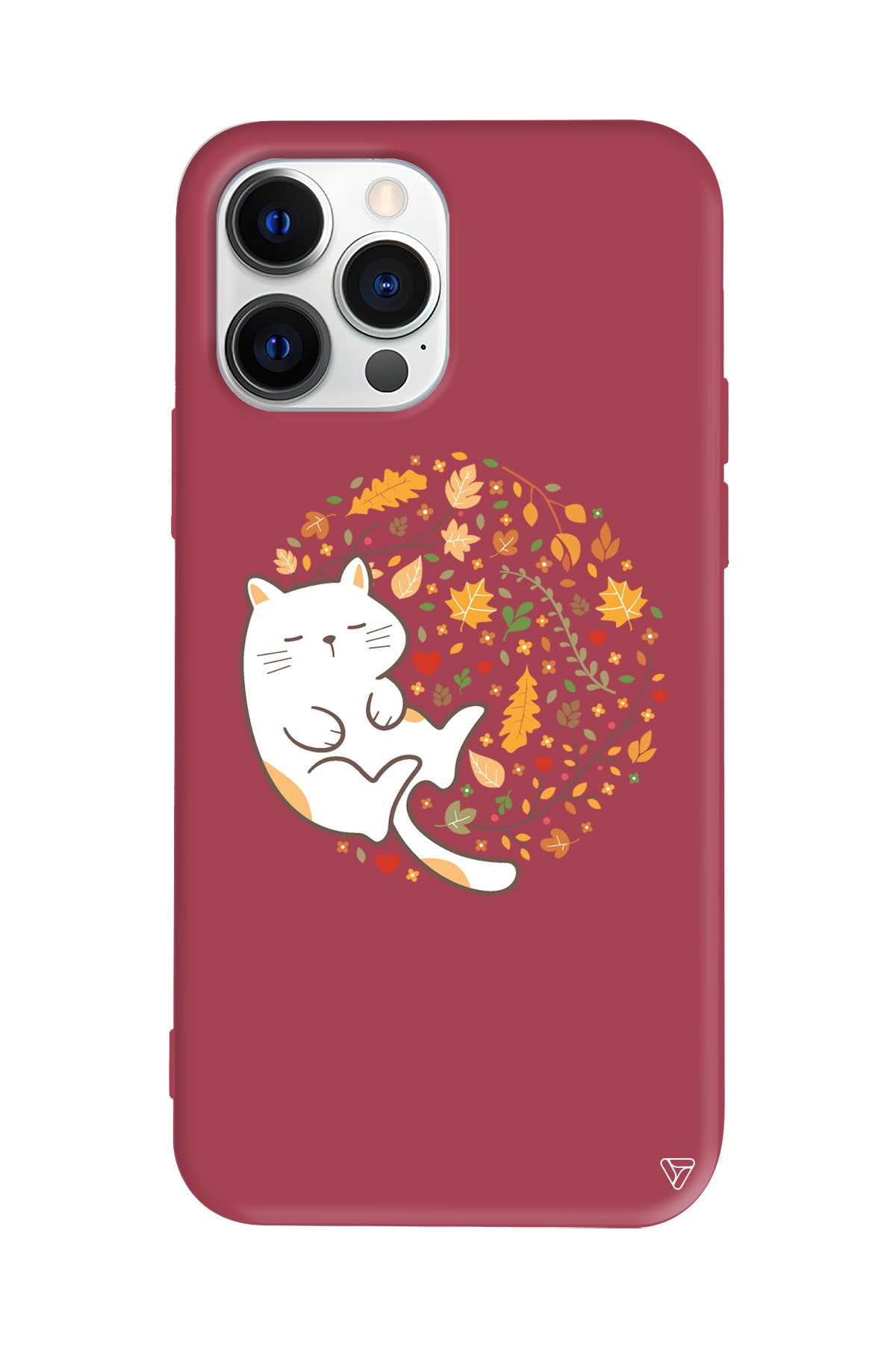 Uyuyan Kedi Lansman Model İçi Kadife Silikon Telefon Kılıfı