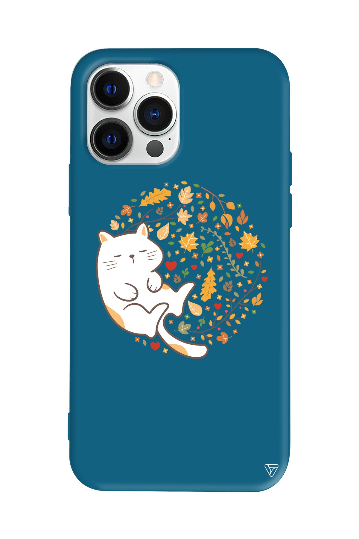 Uyuyan Kedi Lansman Model İçi Kadife Silikon Telefon Kılıfı