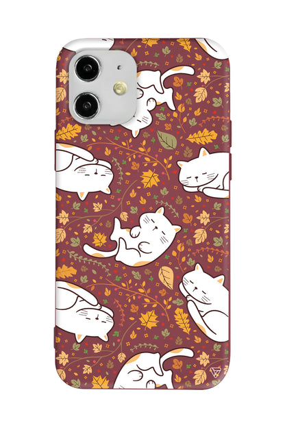 Uyuyan Kediler Lansman Model İçi Kadife Silikon Telefon Kılıfı