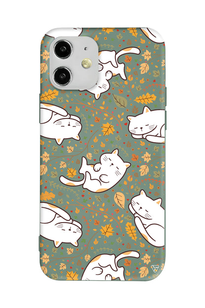 Uyuyan Kediler Lansman Model İçi Kadife Silikon Telefon Kılıfı