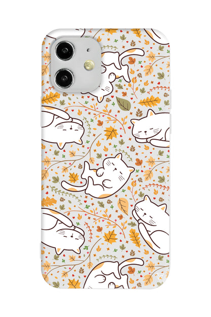 Uyuyan Kediler Lansman Model İçi Kadife Silikon Telefon Kılıfı