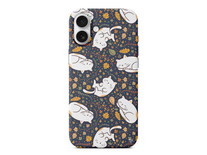 Uyuyan Kediler Lansman Model İçi Kadife Silikon Telefon Kılıfı