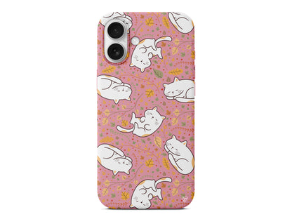 Uyuyan Kediler Lansman Model İçi Kadife Silikon Telefon Kılıfı