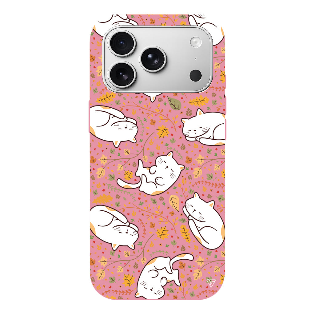 Uyuyan Kediler Lansman Model İçi Kadife Silikon Telefon Kılıfı