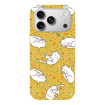 Uyuyan Kediler Lansman Model İçi Kadife Silikon Telefon Kılıfı