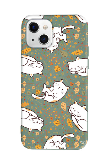 Uyuyan Kediler Lansman Model İçi Kadife Silikon Telefon Kılıfı