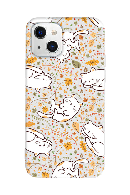 Uyuyan Kediler Lansman Model İçi Kadife Silikon Telefon Kılıfı