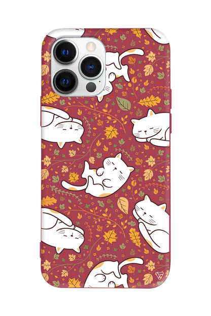 Uyuyan Kediler Lansman Model İçi Kadife Silikon Telefon Kılıfı