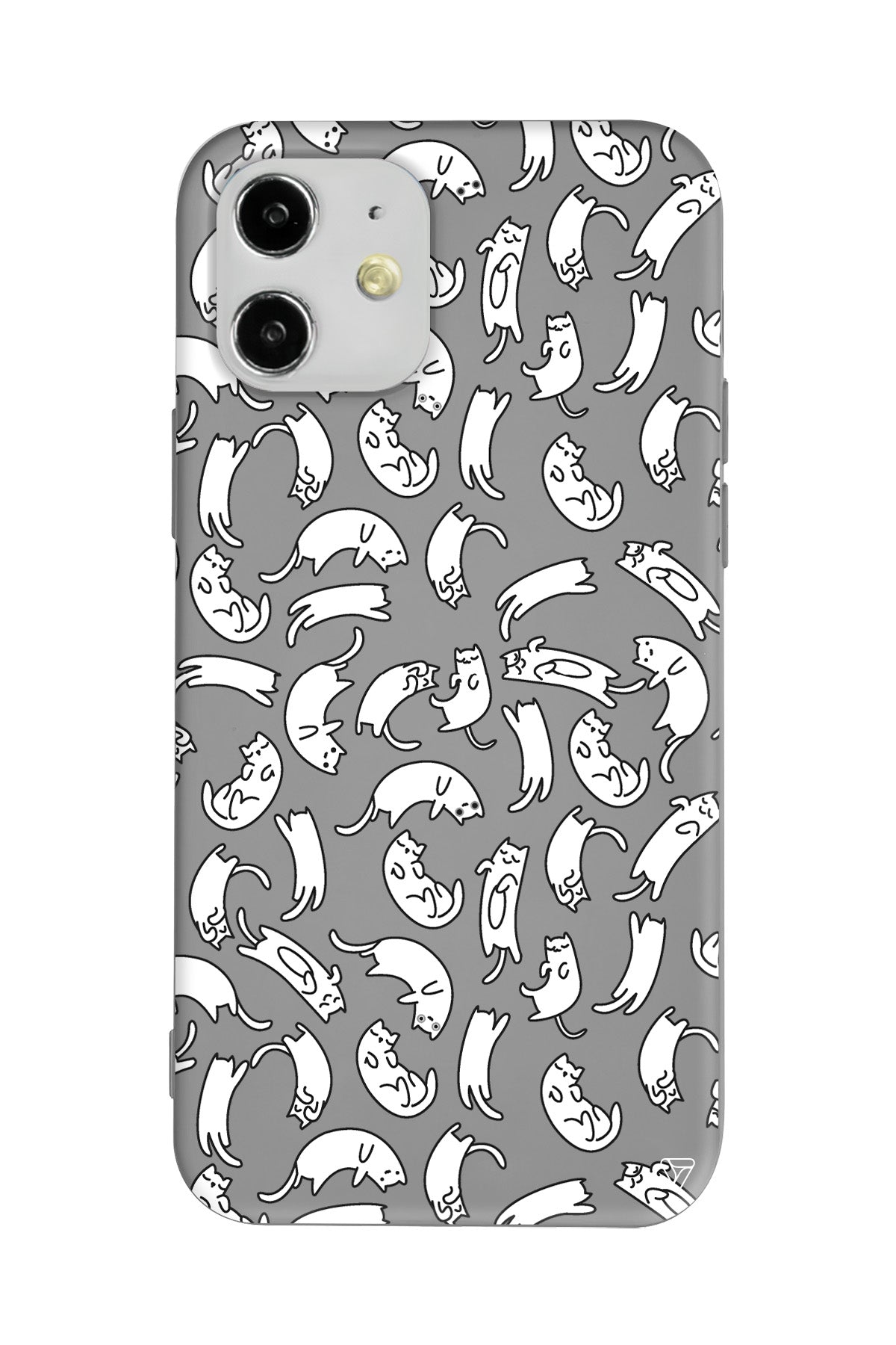 Ucusan Kediler Lansman Model İçi Kadife Silikon Telefon Kılıfı