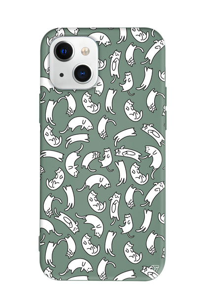 Ucusan Kediler Lansman Model İçi Kadife Silikon Telefon Kılıfı