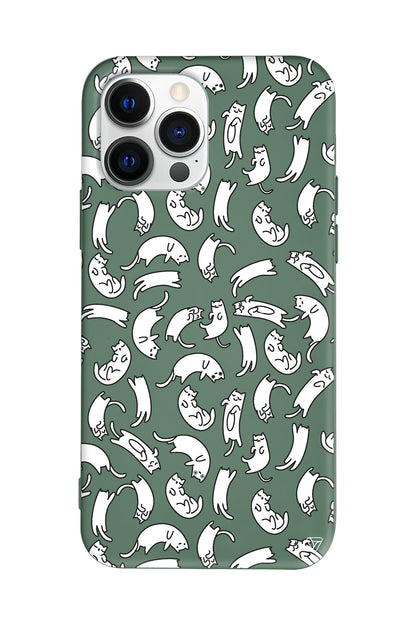 Ucusan Kediler Lansman Model İçi Kadife Silikon Telefon Kılıfı