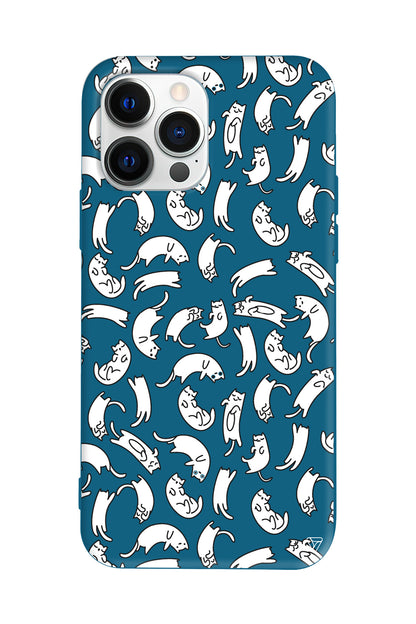 Ucusan Kediler Lansman Model İçi Kadife Silikon Telefon Kılıfı