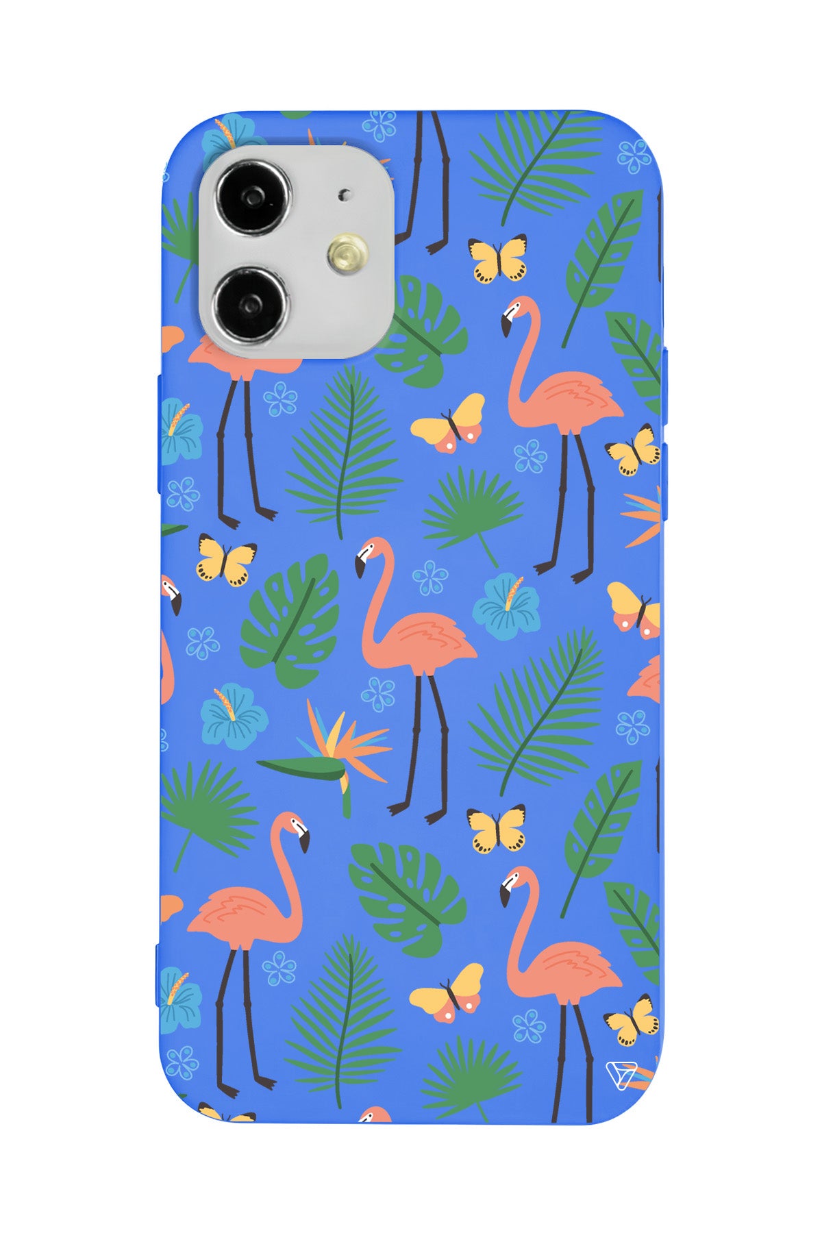 Tropik Flamingo Lansman Model İçi Kadife Silikon Telefon Kılıfı