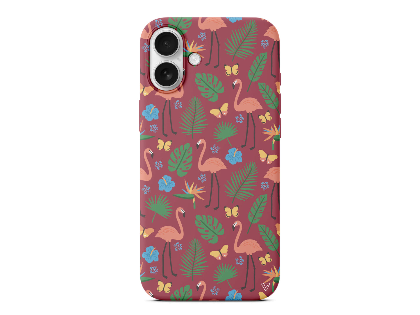Tropik Flamingo Lansman Model İçi Kadife Silikon Telefon Kılıfı – Plus Serisine Özel