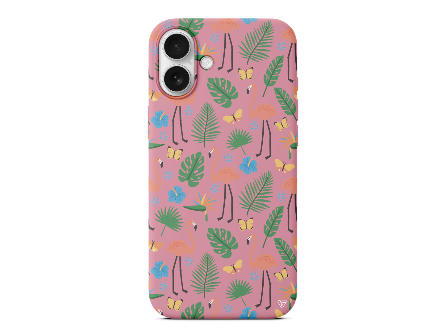 Tropik Flamingo Lansman Model İçi Kadife Silikon Telefon Kılıfı