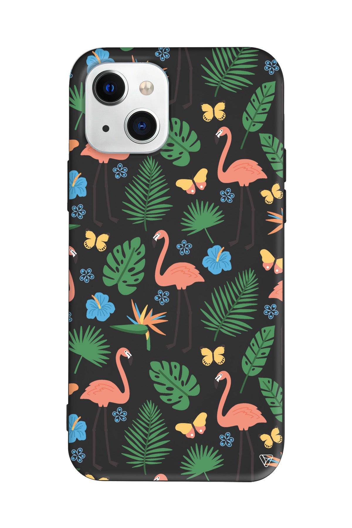 Tropik Flamingo Lansman Model İçi Kadife Silikon Telefon Kılıfı – Plus Serisine Özel