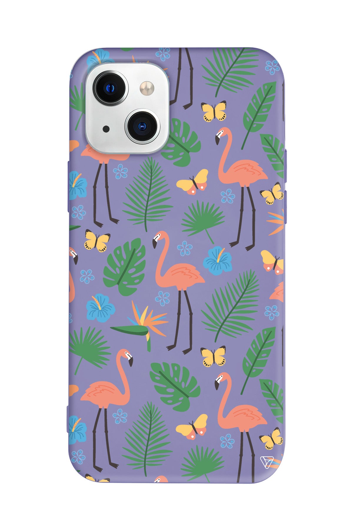 Tropik Flamingo Lansman Model İçi Kadife Silikon Telefon Kılıfı