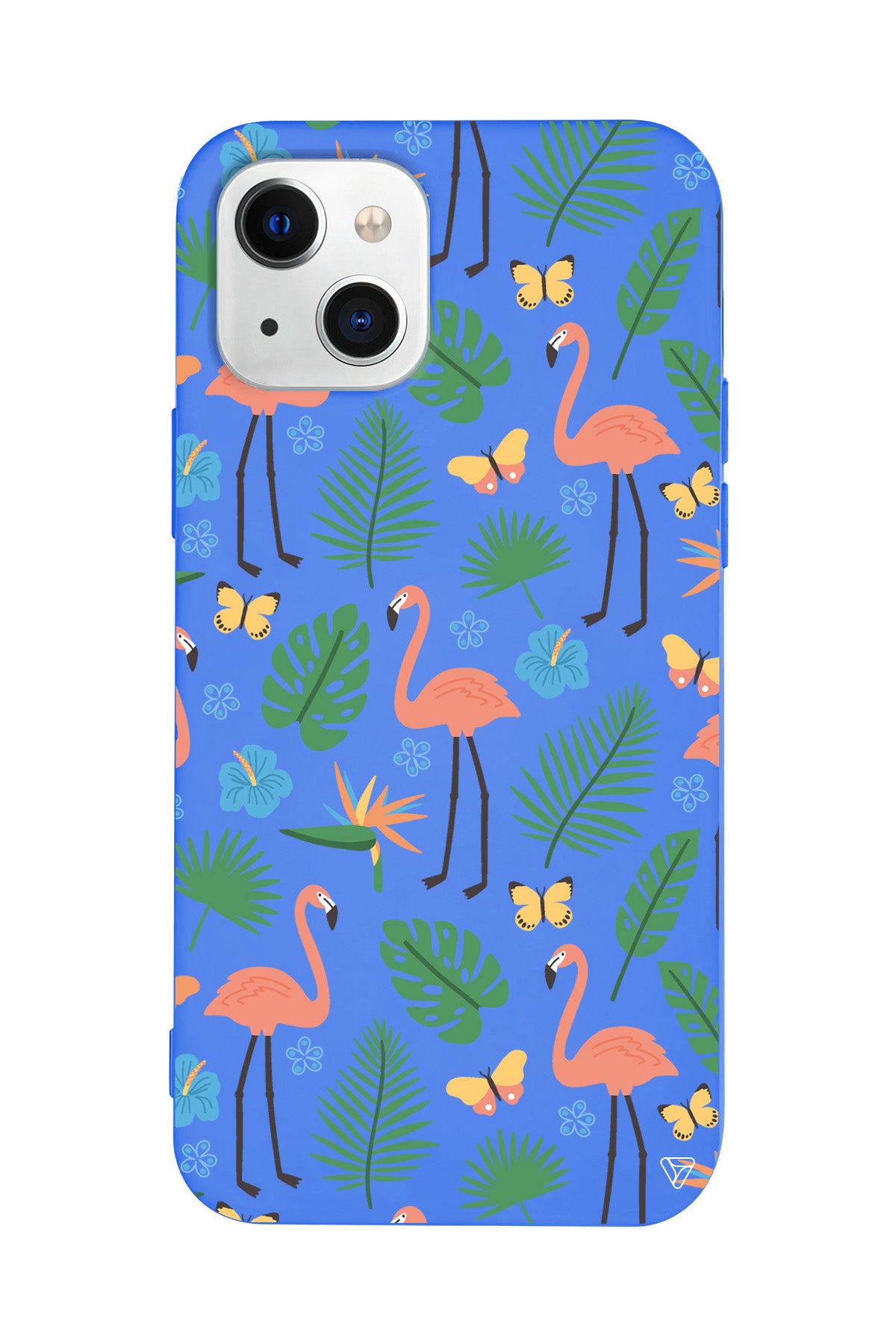 Tropik Flamingo Lansman Model İçi Kadife Silikon Telefon Kılıfı