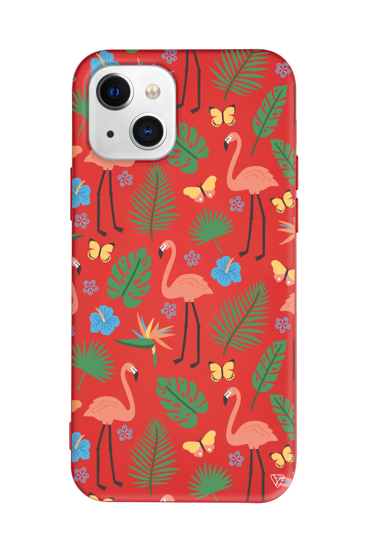 Tropik Flamingo Lansman Model İçi Kadife Silikon Telefon Kılıfı – Plus Serisine Özel